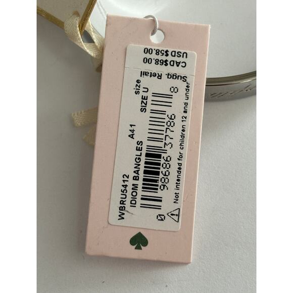 Kate Spade Idiom Bracelet Bangle Silver Tone New - Picture 4 of 4
